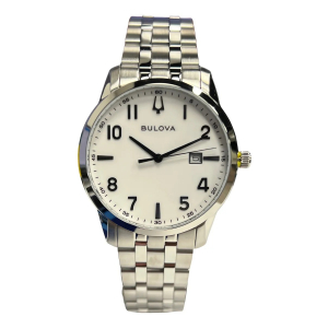 Reloj Bulova Classic Prestige 40mm Cuarzo Plata/blanco Plateado Plateado Blanco