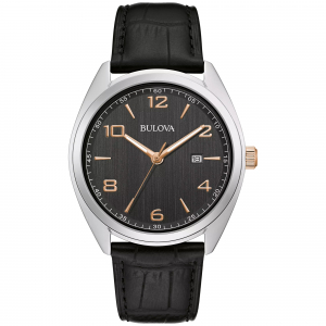 Reloj Bulova Clasico 43mm Negro/Rosado
