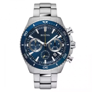 Reloj Bulova Clasicos Precision Cronografo 45mm Azul