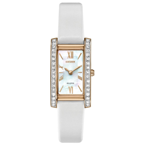 EX1473-02D Reloj Citizen Silhouette Crystal Eco Drive 18mm Blanco/Dorado