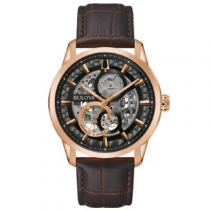 Reloj Bulova Automatic 43mm Sutton Cafe/Dorado