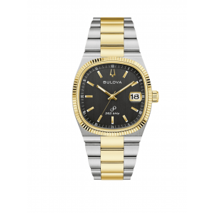 Reloj Bulova Super Seville 37.5mm Dorado, Plateado/Negro