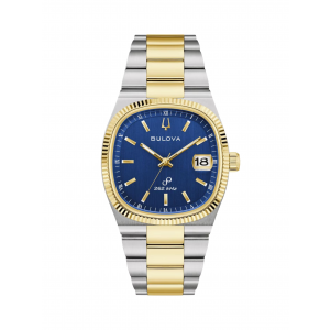 Reloj Bulova Super Seville Cuarzo 37.5mm Azul/Dorado