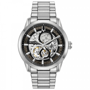 Reloj Bulova Sutton Automatic 43mm Plateado/Negro