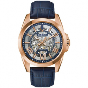 Reloj Bulova Sutton Automatic 43mm Azul/Rosado