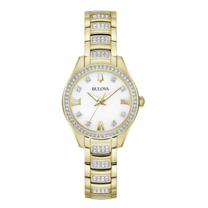 Reloj Bulova Crystals 28mm Dorado