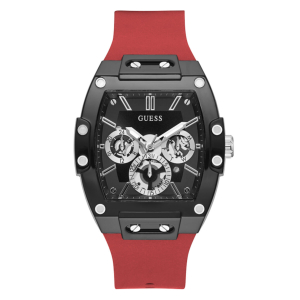 Reloj Guess Phoenix 45mm x 47mm Rojo/Negro/Plateado