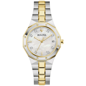 Reloj Bulova Prestige Cuarzo 32mm Plateado/Dorado