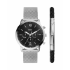 FS6020SET RELO FOSSIL PLATA NEGRO HOMBRE