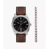 FS6081SET RELOJ FOSSIL CABALLERO CAFE PLATEADO NEGRO.1