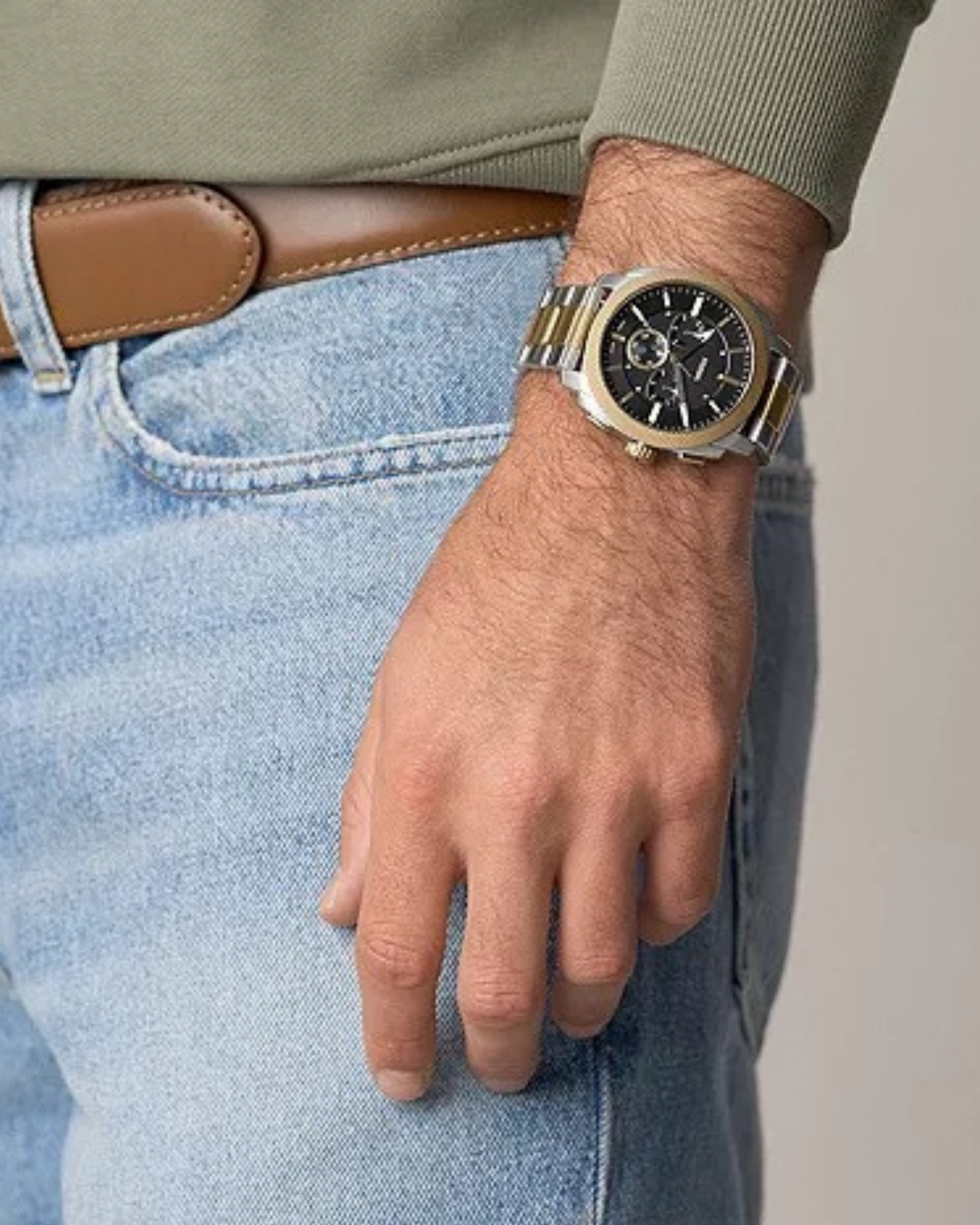 FS6159.1 RELOJ FOSSIL PLATA DORADO NEGRO HOMBRE