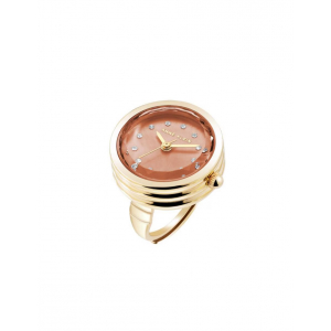 Anillo Anne Klein Reloj Cuarzo 21mm Dorado/Naranja
