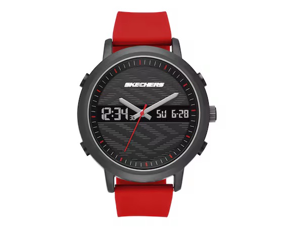 SR5073 RELOJ SKECHERS CABALLERO NEGRO ROJO .1