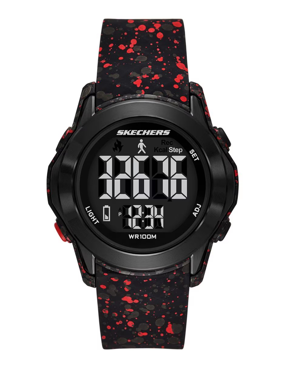 SR5244 RELOJ SKECHER CABALLERO NEGRO ROJO .1