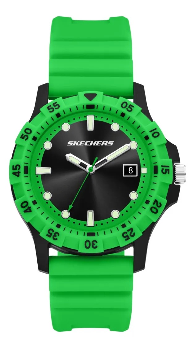 SR5289 RELOJ SKECHERS CABALLERO VERDE NEGRO .1