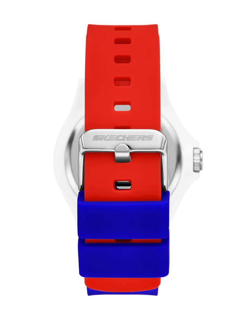 SR6365 RELOJ SKECHERS UNISEX AZUL BLANCO ROJO .3