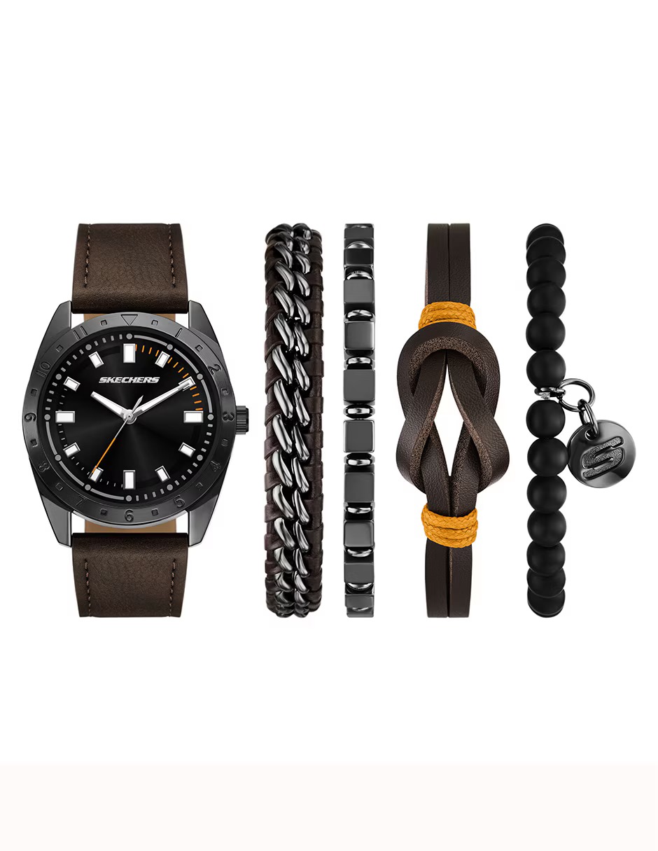 SR9140 RELOJ SKECHERS CABALLERO NEGRO CAFE .5