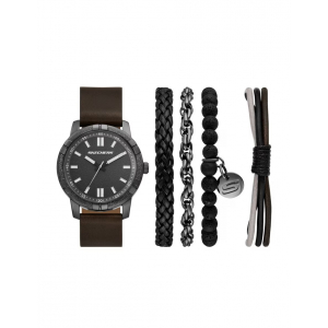 Reloj Skechers Cuarzo Beachy Stackable Poliuretano 44mm Cafe/Negro Box Set