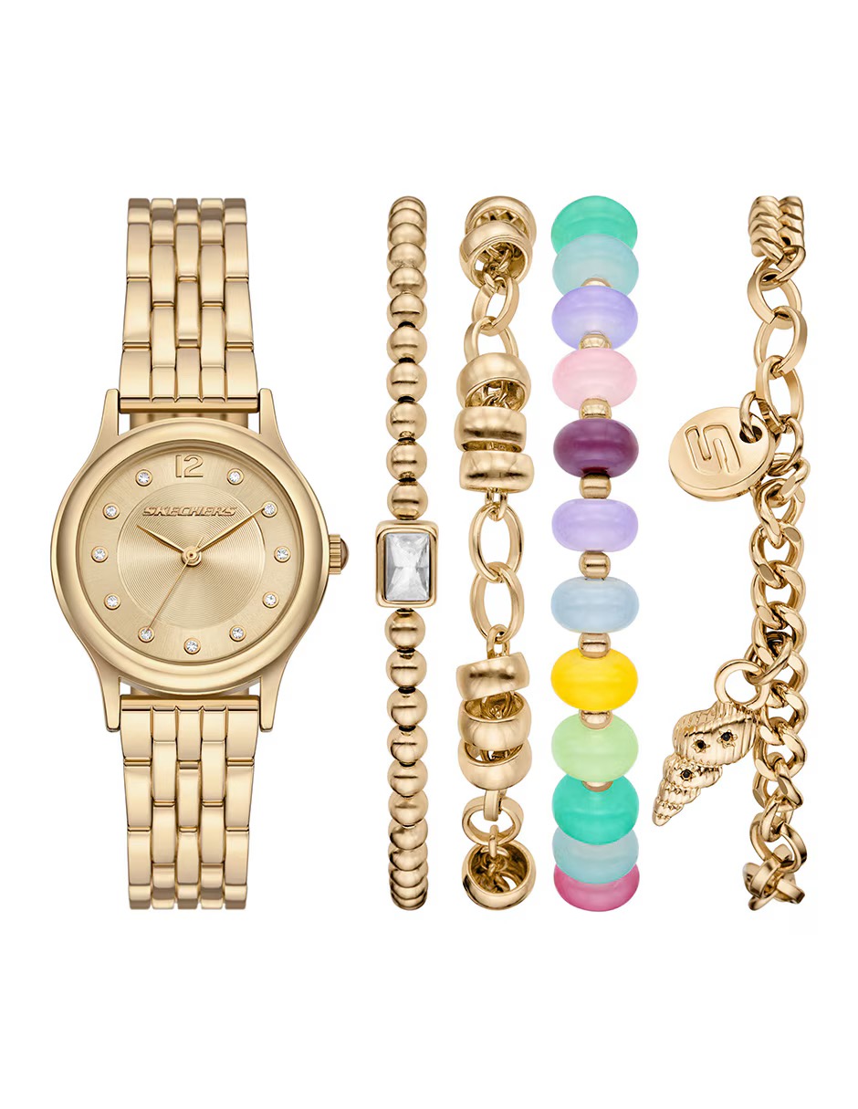 SR9149 RELOJ SKCHERS DAMA DORADO.2
