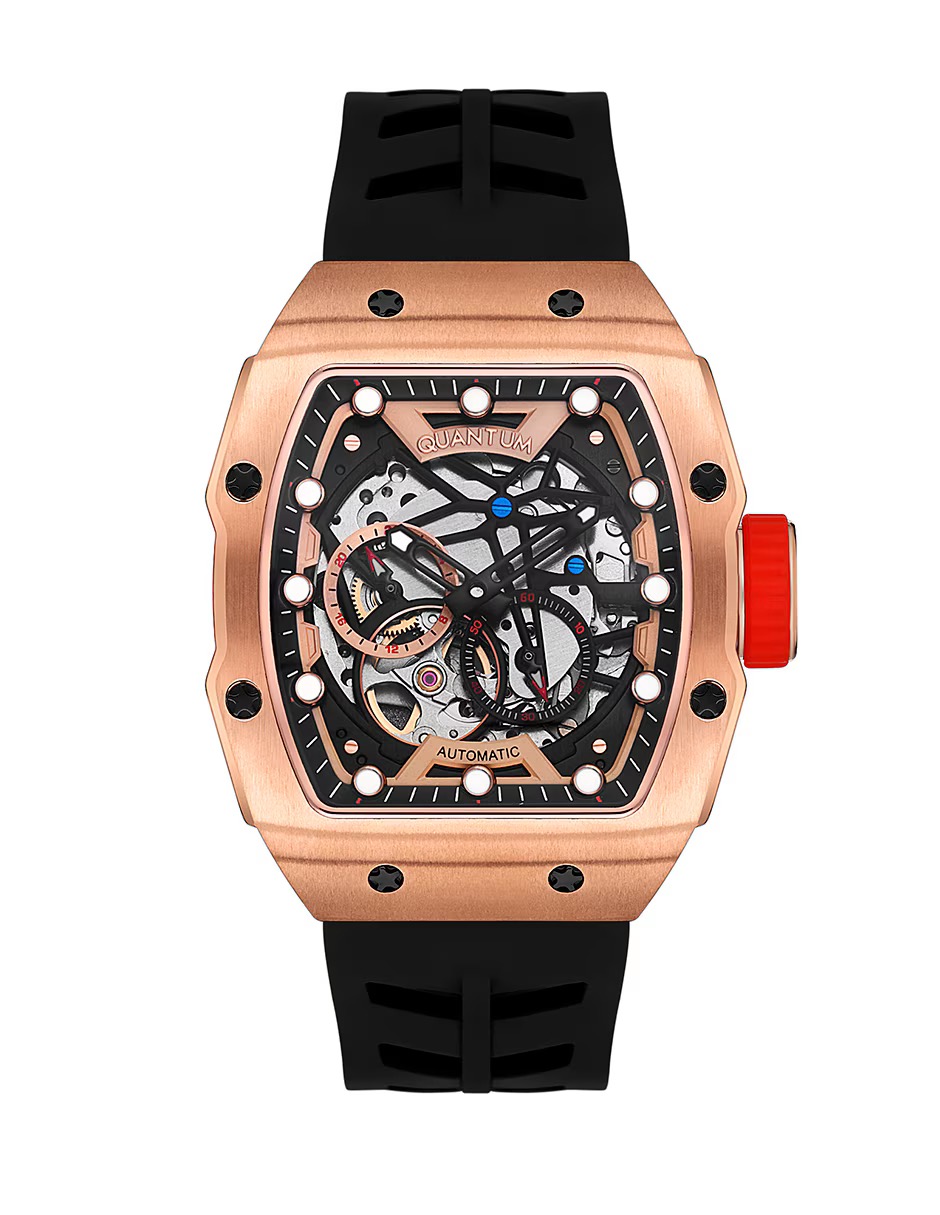 WQMH.QMG1098.451 RELOJ QUANTUM CABALLERO DORADO NEGRO .3
